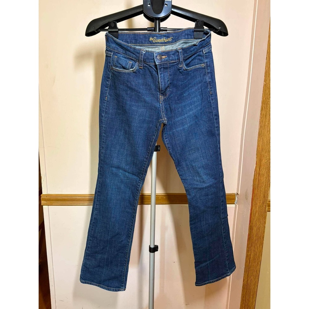 Old Navy The Sweetheart Bootcut Jeans Womens 4 Regular Blue Dark Wash Mid Rise